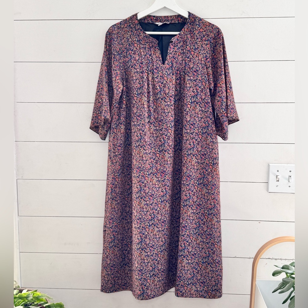 Vintage Miss Onward Floral Print A-line Midi Dress Size XS/S